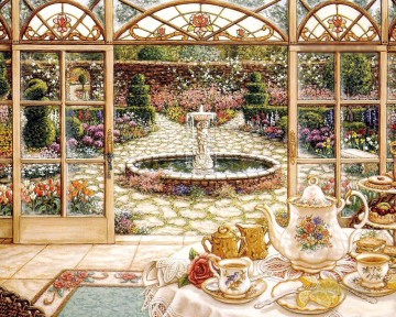  Terraza Arte - té en el jardín acristalado